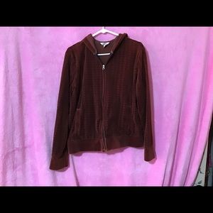 Brown velvet soft hoodie